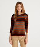 Basic Woman Boatneck Tee - Rust