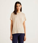 Round Neck Jumper - Beige