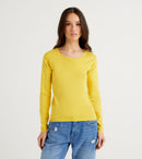 Basic Woman Crew Neck - Yellow
