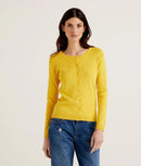 Basic Woman Cardigan - Yellow