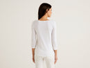 Basic Boat Neck T-shirt - White
