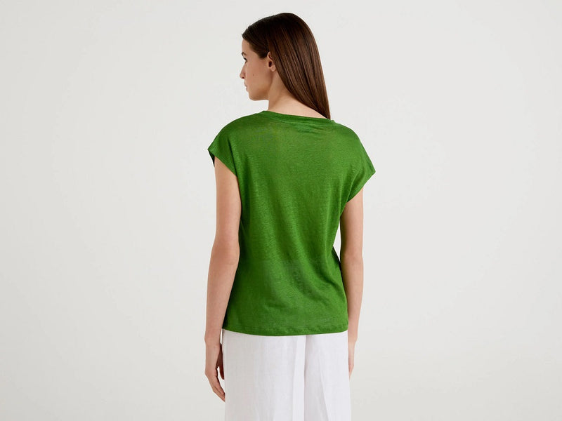 V Neck T-shirt - Green