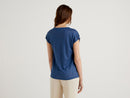V Neck T-shirt - Dark Blue
