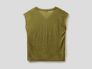 V Neck T-shirt - Khaki