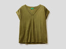 V Neck T-shirt - Khaki