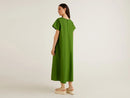 Round Neck Dress - Green