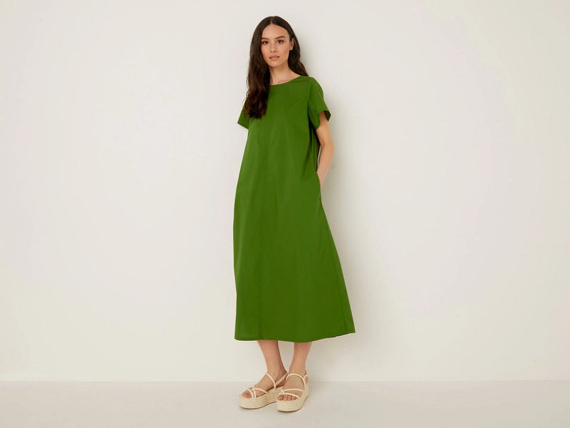 Round Neck Dress - Green
