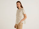 Basic Round Neck Blouse - Beige
