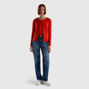 Basic Woman Cardigan - Orange