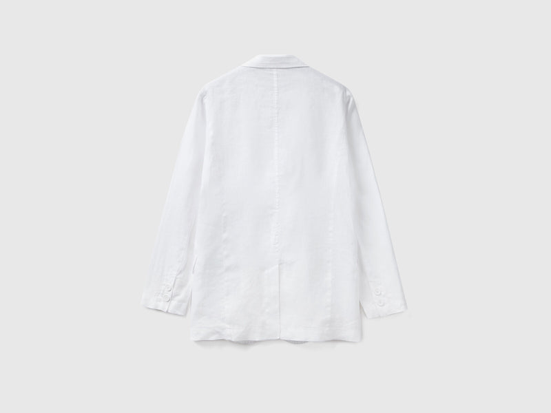 Linen Blazer - White