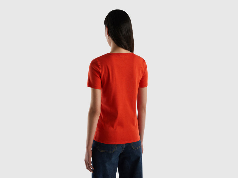 Basic Round Neck Tee - Orange
