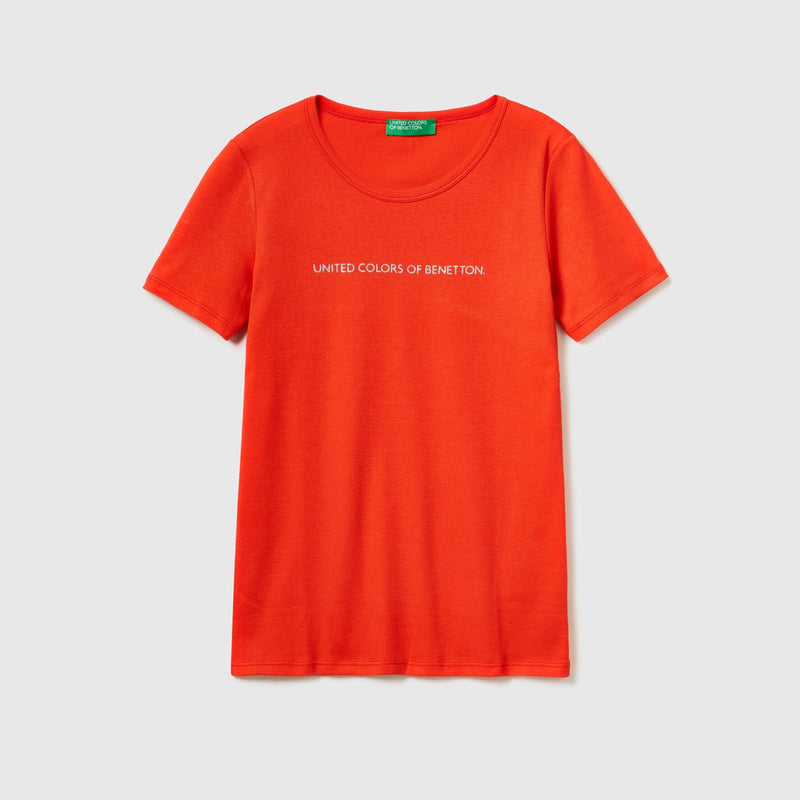 Basic Round Neck Tee - Orange