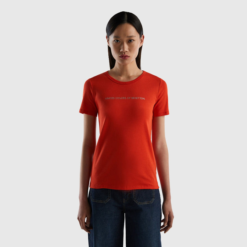 Basic Round Neck Tee - Orange