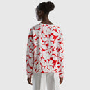 SundySunshine Print Sweatshirt - Orange/white