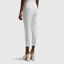 Funizone Linen Crop Trousers - White