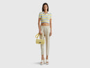 Funizone Linen Crop Trousers - Beige