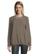 Check Long Sleeve Blouse - Brown/green