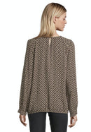 Check Long Sleeve Blouse - Brown/green