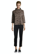 3/4 Sleeve Sweater - Black/camel