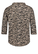 3/4 Sleeve Sweater - Black/camel