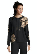 Long Sleeve Crew Neck - Black/camel