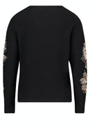 Long Sleeve Crew Neck - Black/camel