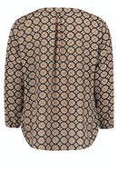 Long Sleeve Blouse - Black/stone