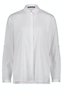 Long Sleeve Plain Blouse - Bright White
