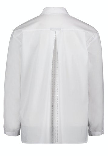 Long Sleeve Plain Blouse - Bright White