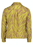 Long Sleeve Print Blouse - Yellow/camel