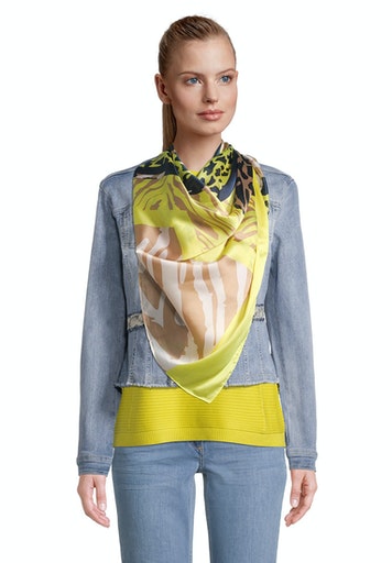 Print Scarf - Yellow/dark Blue
