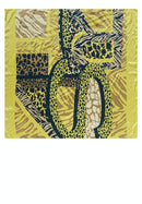 Print Scarf - Yellow/dark Blue