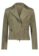 Short Biker Jacket - Dusty Olive