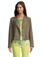 Short Biker Jacket - Dusty Olive
