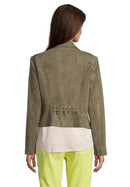 Short Biker Jacket - Dusty Olive
