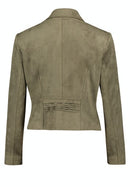 Short Biker Jacket - Dusty Olive