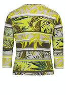3/4 Sleeve Zip Jacket - Green/yellow