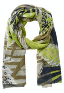 Print Scarf - Green/yellow