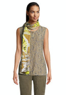Print Scarf - Green/yellow