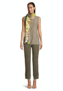 Print Scarf - Green/yellow