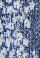 Print Scarf - Blue/cream