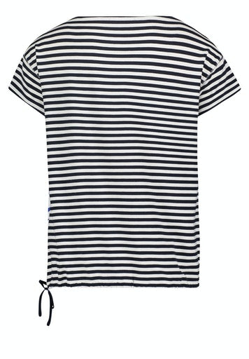 Print & Stripe Shirt - Blue/cream