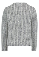 Short Zipped Blazer - Blue/cream