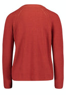 Round Neck Jumper - Red/orange