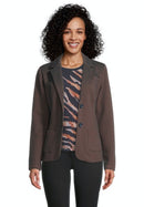 Short Blazer - Dark Blue/brown