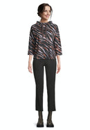 3/4 Sleeve Sweatshirt - Dark Blue/grey