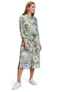 Shirt Dress - Green/light Blue