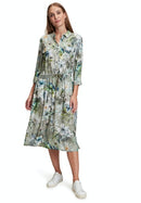 Shirt Dress - Green/light Blue
