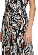 Midi Dress - Camel/black