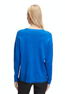 Fine V Neck Jumper - Turkish Sea